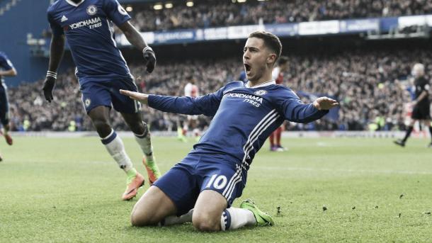 Eden Hazard firmó el gol de la jornada para  poner tierra de por medio | Foto: Premier League