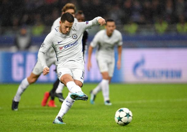 Hazard transformó el penalty del 0-1 | Fotografía: Chelsea FC