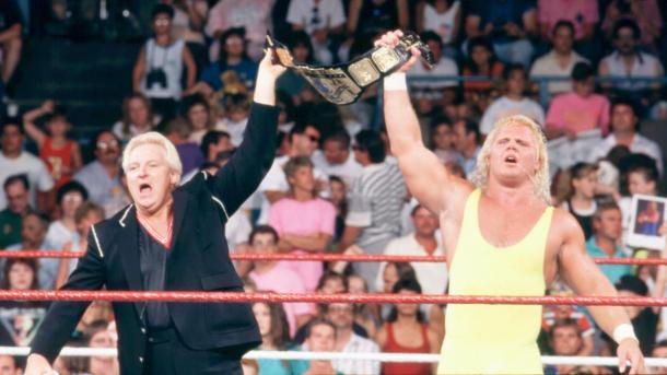 Heenan celebreates intercontinental title with Mr Perfect (image: wwe)