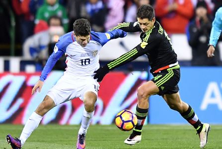 Chicharito (right) will look to tie Mexico's all-time scoring record | Source: Jamie Sabau - Getty Images Sport