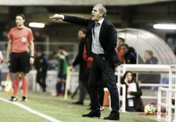 El encuentro en el Mini Estadi fue el último de Herrera en el Sporting. // Imagen: La Liga
