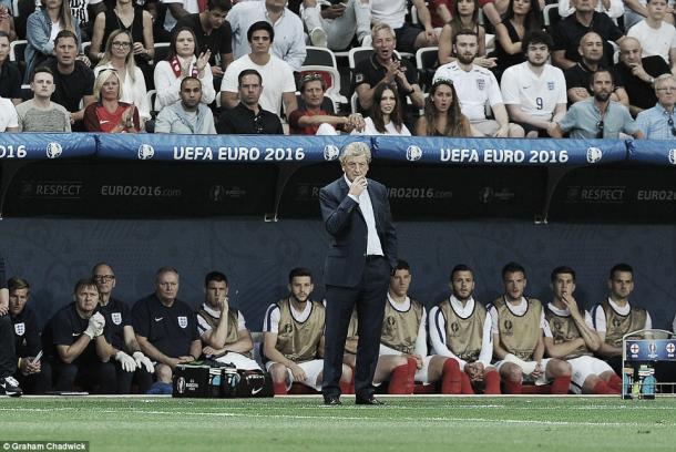  Roy Hodgson on the sideline in England's 2-1 defeat to Iceland | Photo: Graham Chadwick 