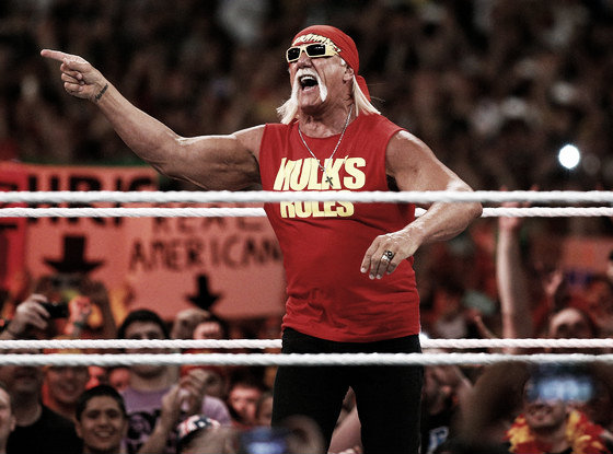 Hulk Hogan appearing as a guest at WrestleMania 30 (image: eonline.com)