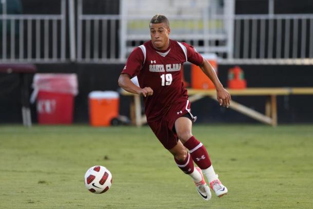 Hurtado while playing college at University of Santa Clara