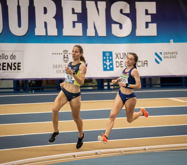 Lucía Pinacchio durante el Campeonato de España de Pista Cubierta. / Foto: Momento Deporte