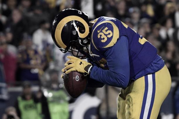 C.J. Anderson mejoró su nivel y es una amenaza para las aspiraciones de Saints. // Foto: Los Ángeles Rams Oficial.