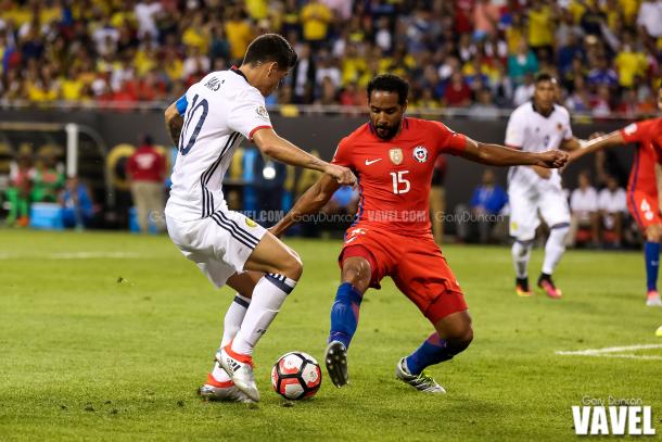 James Rodriguez was unable to deliver for Colombia when they needed him most. (Photo credit: Gary Duncan/VAVEL USA)
