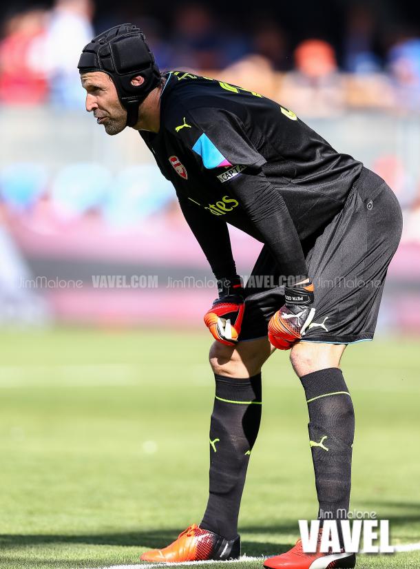 Petr Cech of Arsenal has his game face on as the 2016 MLS All-Stars Game starts.