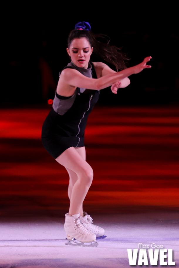 Evgenia Medvedeva skating during one of the group numbers at the Stars on Ice show in Toronto on May 3, 2019.