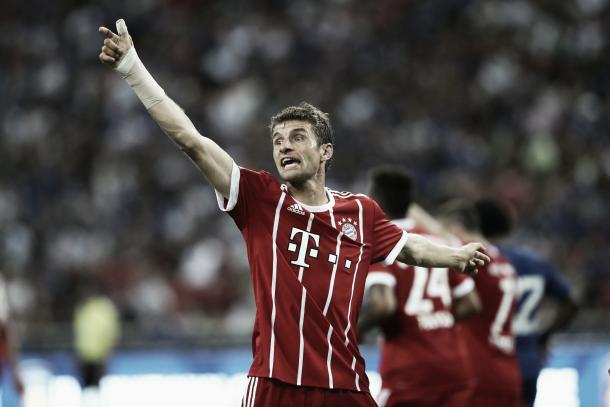Thomas Müller fue el goleador del partido | Foto: Bayern Múnich Twitter