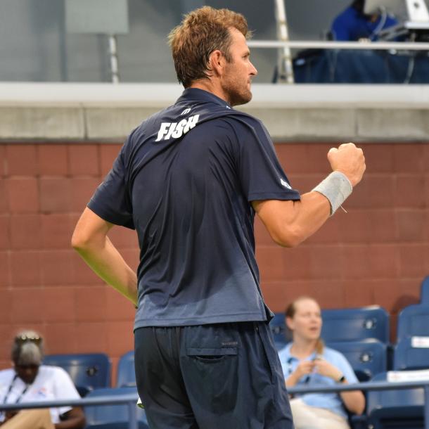 Fish celebrates winning the men's singles for the Empire/Photo: John Lupo/VAVEL UK