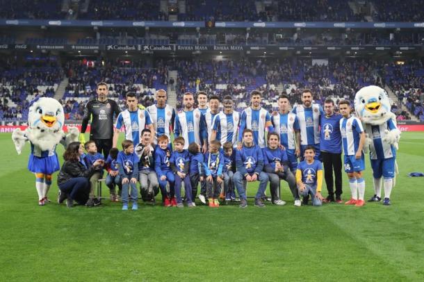 Alineación del Espanyol. Foto: Twitter RCD Espanyol.