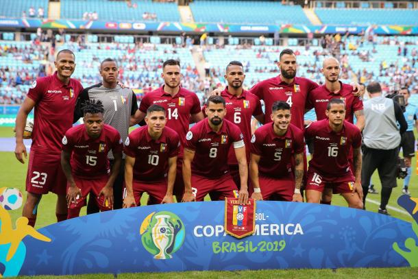 XI titular frente a Perú y posible frente a Brasil. | Fuente: Twitter Venezuela.