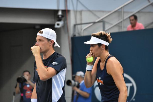Skupski (l.) and Martinez Sanchez (r.) have been the best mixed doubles team in the league, consistently getting the Empire off to good starts/Photo: John Lupo/VAVEL USA