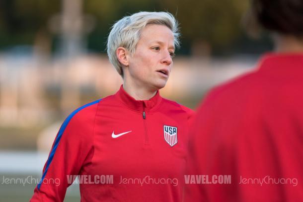 Megan rapinoe at the January training camp before the SheBelieves Cup | Source: Jenny Chuang - VAVEL USA 