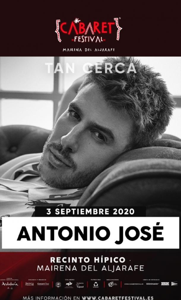 Antonio José actuará el 3 de septiembre en Mairena del Aljarafe | Fuente: Instagram @cabaretfest