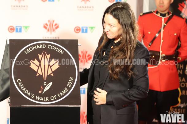 Leonard Cohen’s daughter, Lorca, was there to accept the award on behalf of her late father.