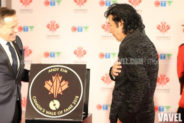 An emotional Andy Kim sees his star on Canada’s Walk of Fame for the very first time.