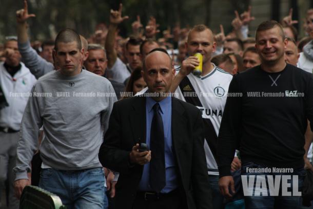 Personal de seguridad polaco en Madrid. | FOTO: Fernando Navarro - VAVEL España