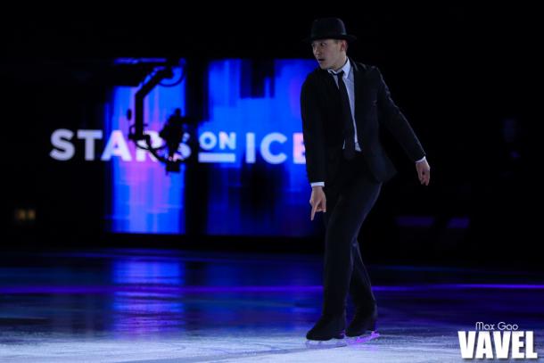 Patrick Chan skating to Justin Timberlake’s “Suit & Tie/Rock Your Body” at the Stars on Ice show in Hamilton on May 4, 2019.