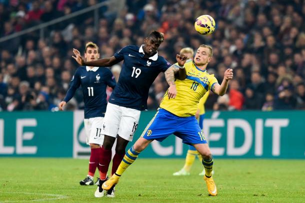 Svezia - Francia 2-0, contrasto di gioco - Fonte: fff.fr