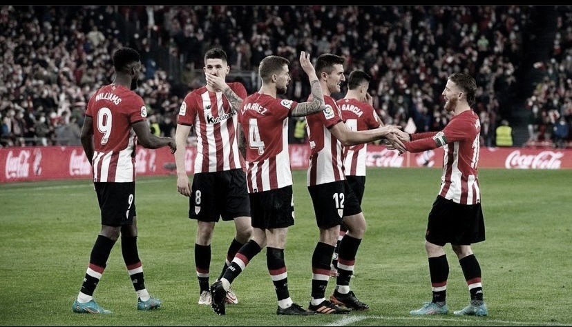Los jugadores del Athletic celebran el 1-0 | Fuente: Cuenta oficial del Athletic en Instagram