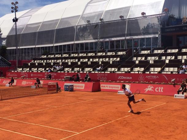 Benoit Paire in today's match against Nicolas Almagro. (Pedro Cunha VAVEL USA)