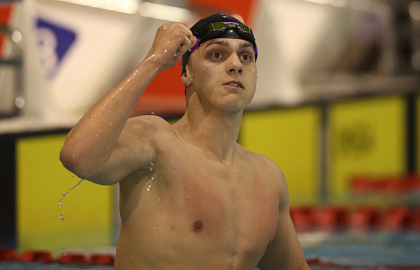 James Guy celebrates after victory at the British Swimming Championships earlier this month (Getty/Ian MacNicol)
