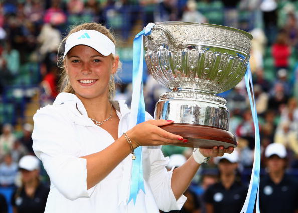 Wozniacki with the Aegon International title back in 2009 (Getty/Ian Walton)