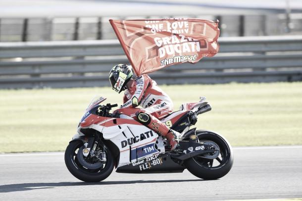 Andrea Iannone, tercero en Valencia | Foto: Ducati Team
