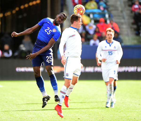 Tchani, pictured left was likely called in ahead of the injured Edu. Image Courtesy of Getty Images