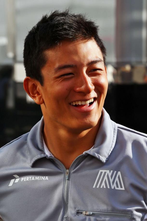 During his 12 races at Manor, Rio Haryanto impressed many, although funding issues now mean he has lost his seat, (Image Credit: @ManorRacing Twitter).