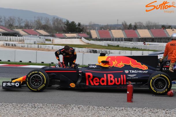 Max Verstappen racked up over 100 laps, but his race simulation was ended early after he stopped on track. (Image Credit: Sutton Images)