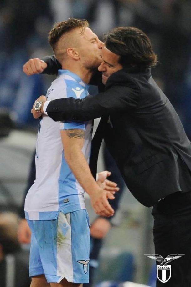 Dedicatoria del goleador Immobile a Inzaghi, su padre futbolístico / Imagen: Lazio