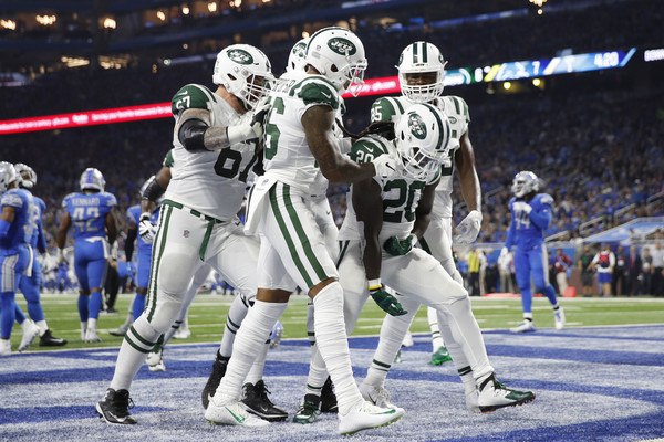 Crowell celebrates with teammates after finishing off the scoring in New York's rout/Photo: Rey Del Rio/Getty Images