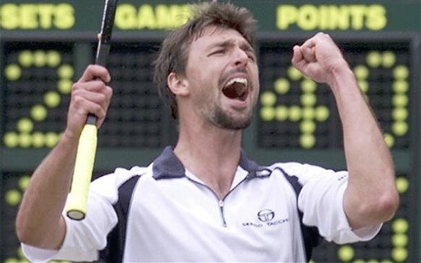 Goran Ivanisevic during his 2001 Wimbledon Title Run. (Photo: Getty Images)