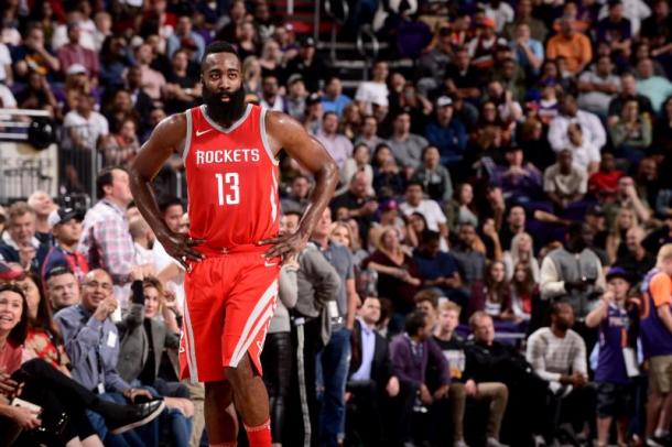 James Harden looks to be gunning for the MVP season. Photo: Michael Gonzales/Getty Images