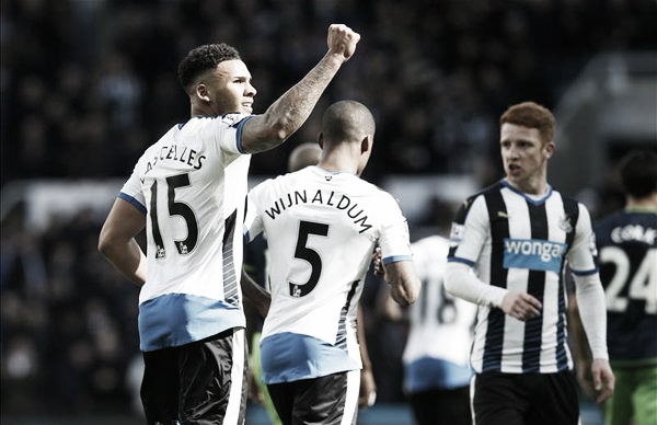 Will Lascelles be celebrating again come Saturday evening? | Image source: Premier League