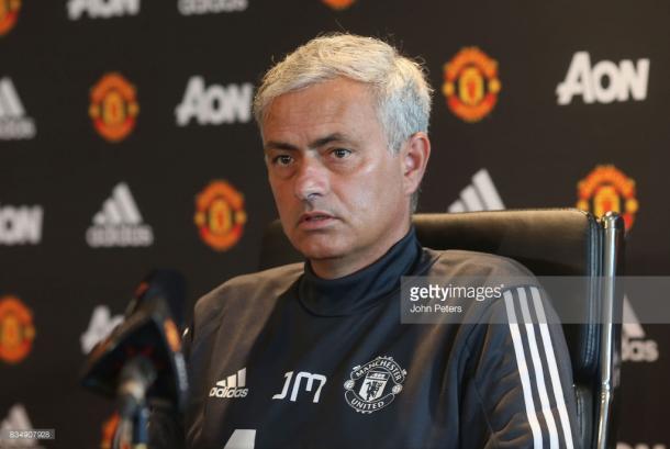 Jose Mourinho addressed the media on Thursday. Source | Getty Images. 