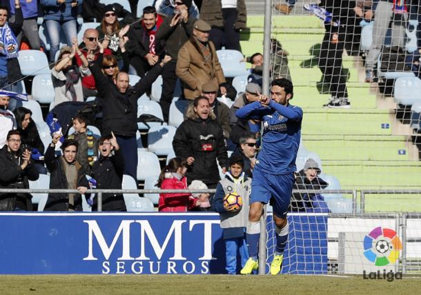 Jorge Molina celebra su gol de penalti ante el Mallorca | LaLiga
