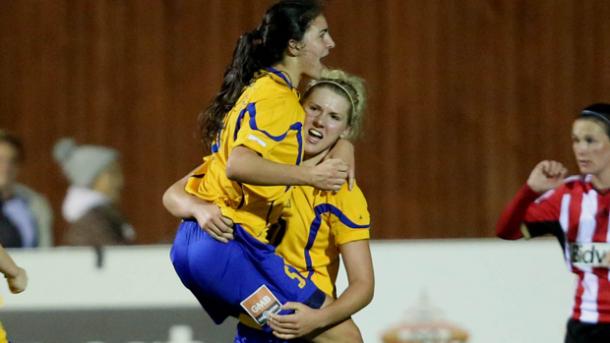 Sigsworth celebrates. | Image source: The FA