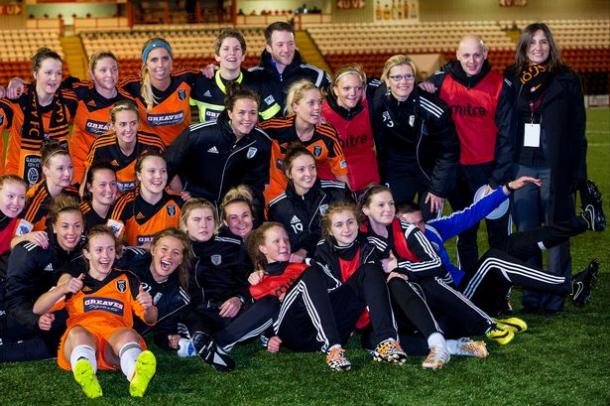 Glasgow City celebrate their victory over FC Zurich in the Champions League. (Daily Record)