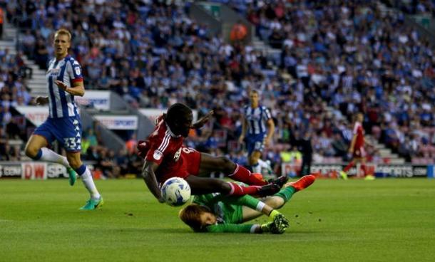 Donaldson provocó otro penalti la semana pasada. Foto: Birmingham
