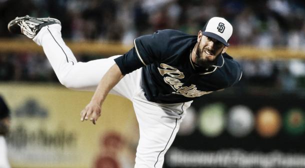 James Shields pitches in a spring training game with San Diego. (Lenny Ignelzi/AP)