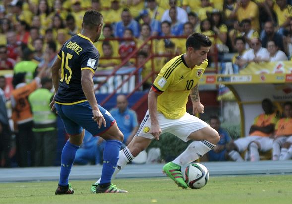 James Rodriguez in action against Ecuador | Luis Ramirez - LatinContent/Getty Images