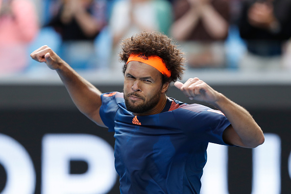 Jo-Wilfried Tsonga celebrates his third round victory over Jack Sock (Getty/Jack Thomas)