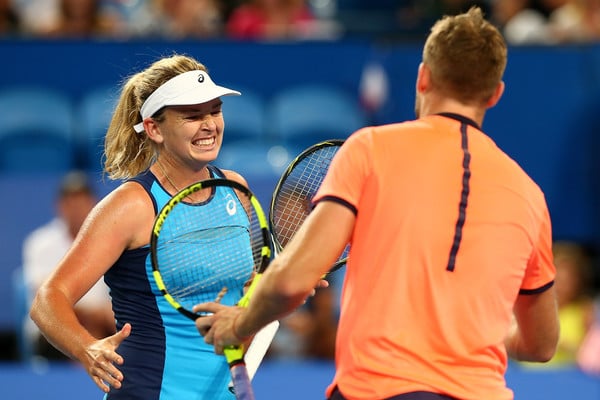 Sock and Vandeweghe at the 2017 Hopman Cup earlier this year | Photo: Paul Kane/Getty Images AsiaPac