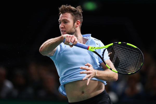 Jack Sock in action at the Paris Masters | Photo: Dean Mouhtaropoulos/Getty Images Europe