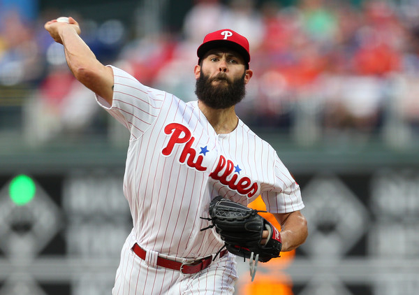 Arrieta delivers a pitch during the Phillies' loss to the Mets on Friday night/Photo: Rich Schultz/Getty Images