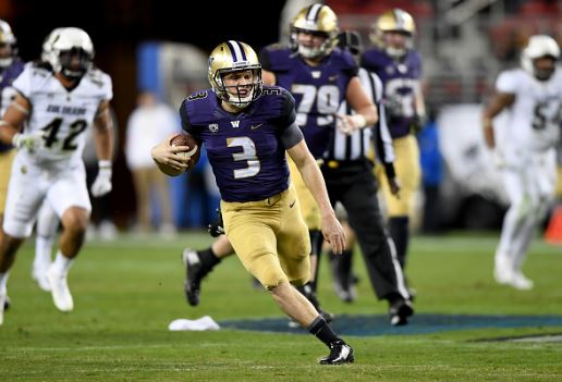 Jake Browning during the Pac-12 Championship game against the Colorado Buffaloes | Source: Thearon W. Henderson - Getty Images